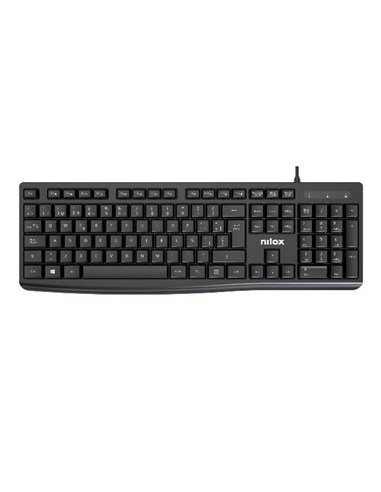 TECLADO A NILOX CABLE USB NEGRO