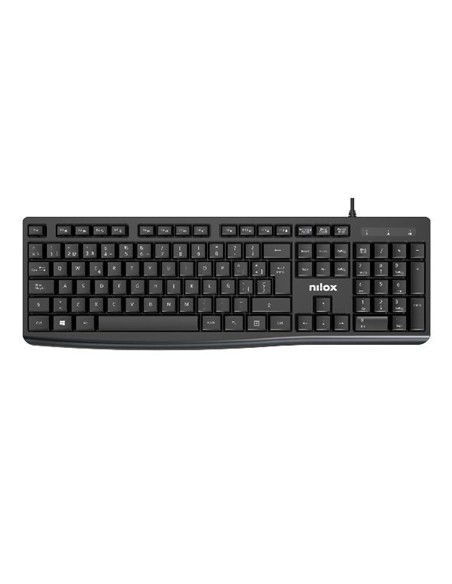 TECLADO A NILOX CABLE USB NEGRO