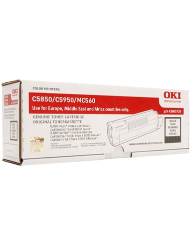 TONER OKI C5850 NEGRO ORIGINAL