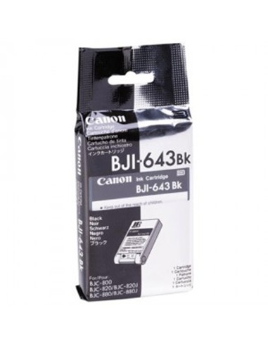 CARTUCHO CANON BJI 643BK NEGRO ORIGINAL