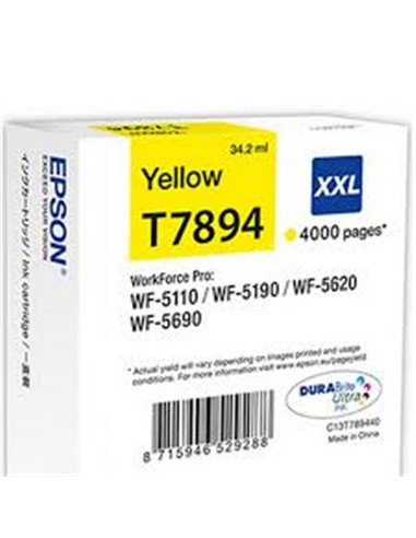 CARTUCHO EPSON WF 5110/5620 XXL AMARILLO ORIGINAL