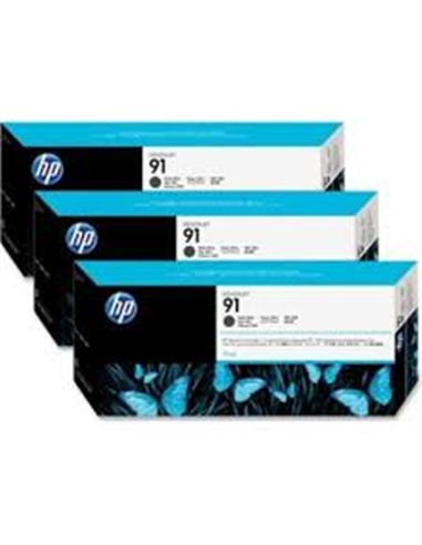 CARTUCHO HP 91 PACK DE 3 NEGRO MATE ORIGINAL