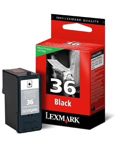 CARTUCHO LEXMARK N.36 NEGRO ORIGINAL