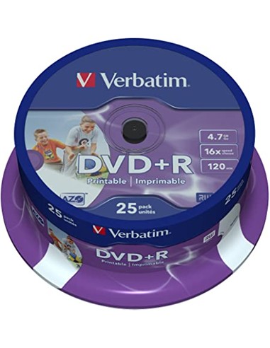 DVD+R VERBATIM 4,7 GB TARRINA 25 UNID.