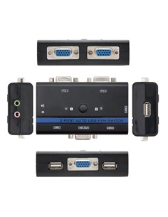 CONMUTADOR KVM NANOCABLE 2PC USB AUTOM. + CABLES 2