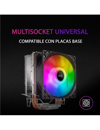 VENTILADOR DISIPADOR MARS GAMING MCPUARGB CPU 90MM