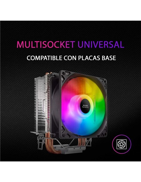 VENTILADOR DISIPADOR MARS GAMING MCPUARGB CPU 90MM