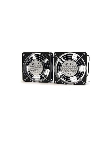VENTILADOR DOBLE 12 CM POWERGREEN ARMARIO RACK