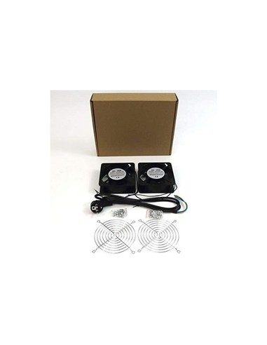 VENTILADOR DOBLE 12 CM POWERGREEN ARMARIO RACK