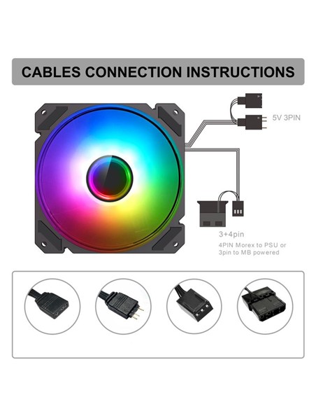 VENTILADOR GM 12CM ADICIONAL GAMING CHASIS ARGB IN