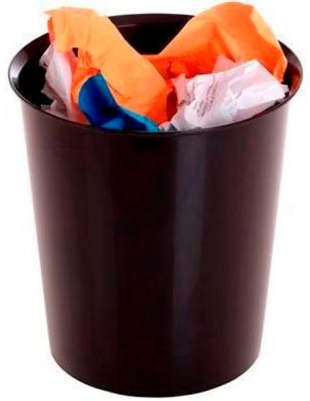 PAPELERA PLASTICO NEGRA