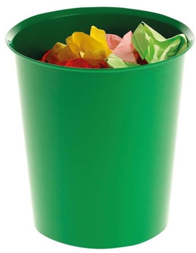 PAPELERA PLASTICO VERDE
