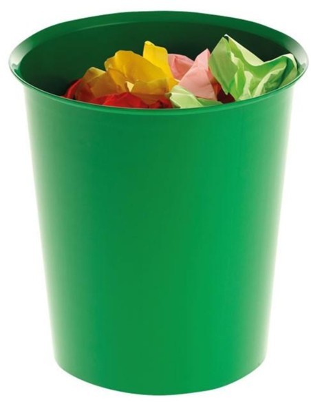 PAPELERA PLASTICO VERDE