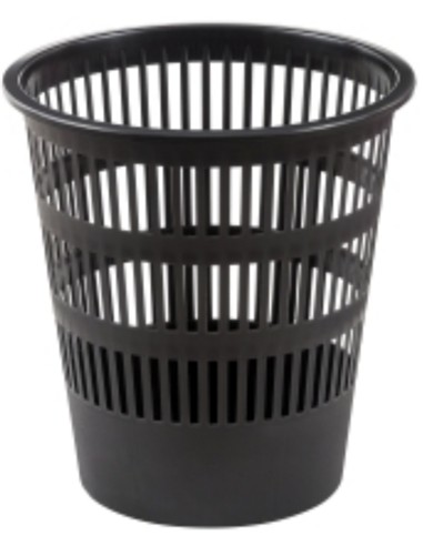 PAPELERA REJILLAS PLASTICO NEGRO