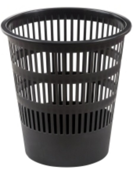 PAPELERA REJILLAS PLASTICO NEGRO