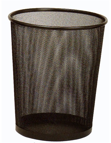 PAPELERA REJILLAS METALICA NEGRA