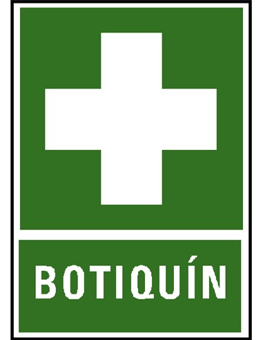 CARTEL PVC VERDE BOTIQUIN