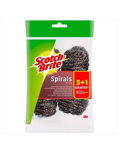ESTROPAJO SCOTCH BRITE ACERO 3+1