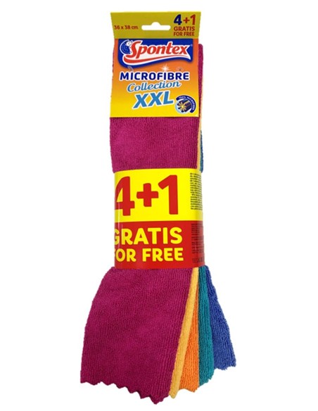 BAYETA MICROFIBRA 40x38 SPONTEX 4+1