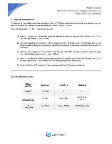 TERMOMETRO DIGITAL INFRAROJOS IR988