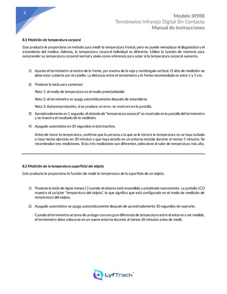 TERMOMETRO DIGITAL INFRAROJOS IR988