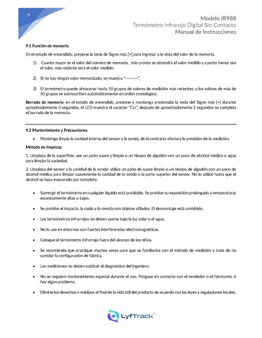 TERMOMETRO DIGITAL INFRAROJOS IR988