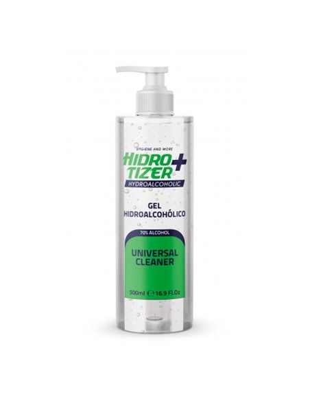 BOTELLA HIDROALCOHOL 500 ml CON DOSIFICADOR SANITI