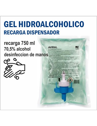 RECARGA GEL HIDROALCOHOLICO 750 ml