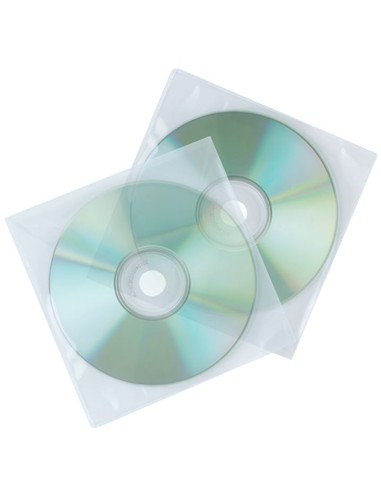 FUNDA TRANSPARENTE PLASTICO CD ADHESIVA