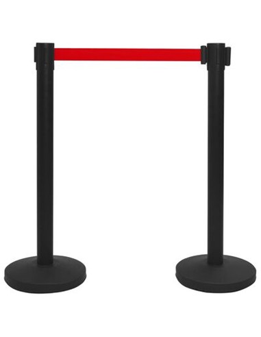 POSTE DE SEPARACION CON CINTA 2 mt (2 unidades)