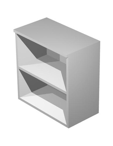 ARMARIO MADERA BAJO 1 ESTANTE GRIS SIN PUERTAS