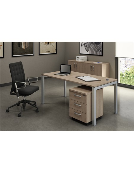 MESA PATAS CUADRADAS 160x80x75 GRIS