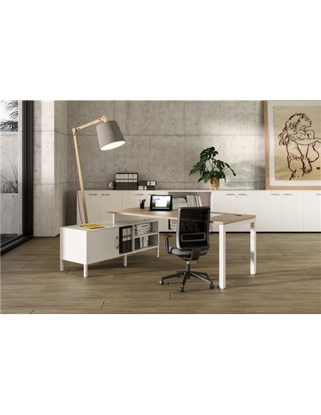 MESA PATAS CUADRADAS 160x80x75 GRIS