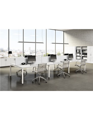 MESA PATAS CUADRADAS 160x80x75 GRIS