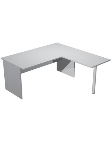 MESA PRESTO 160x80x72 GRIS CON ALA LATERAL 79x60
