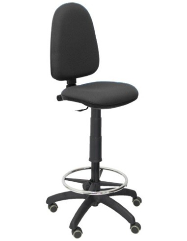 SILLA TABURETE CON RESPALDO AYNA NEGRO