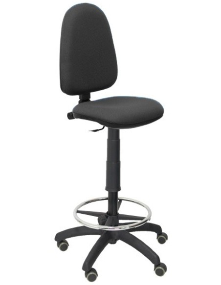 SILLA TABURETE CON RESPALDO AYNA NEGRO