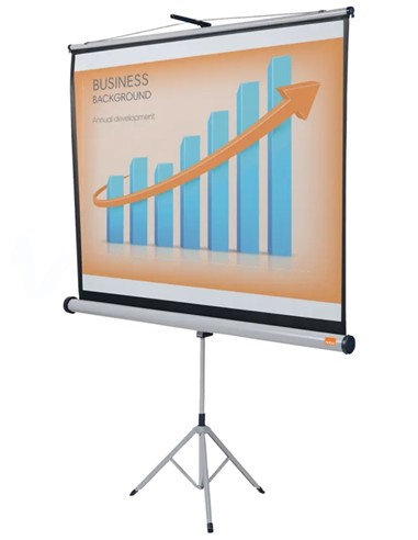 PANTALLA PRESENTACION CON TRIPODE 152 x 152 cm.