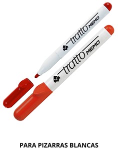 ROTULADOR TRATTO MEMO MEDIANO PIZARRA ROJO