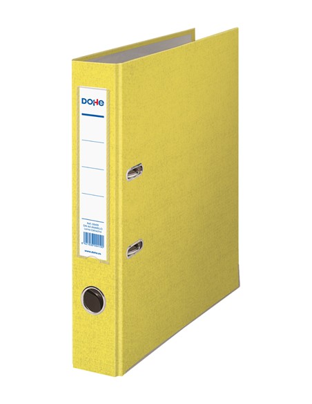 ARCHIVADOR PALANCA FOLIO FORRADO  AMARILLO L/E