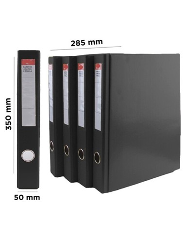 ARCHIVADOR PALANCA FOLIO PLAST.NEGRO L/E.