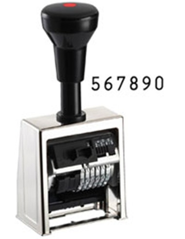 SELLO NUMERADOR AUTOMATICO 6 cifras METALICO