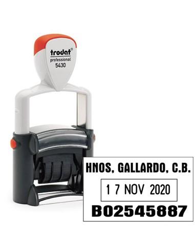 SELLO DE GOMA AUTOMATICO CON FECHADOR PERSONALIZAD