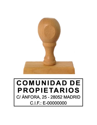 SELLO DE MADERA MANUAL PERSONALIZADO