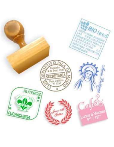 SELLO DE GOMA MANUAL PERSONALIZADO
