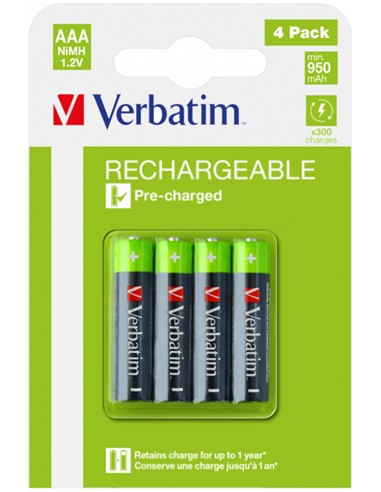 PILAS MICRO PEQUEÑAS AAA RECARGABLES (4 unid.)