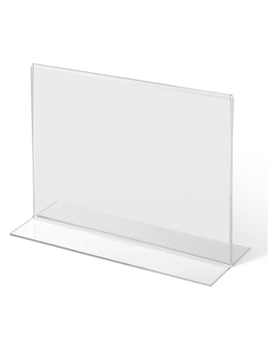 PORTACARTEL EN T DIN A4 HORIZONTAL 30x21x9,5 cm