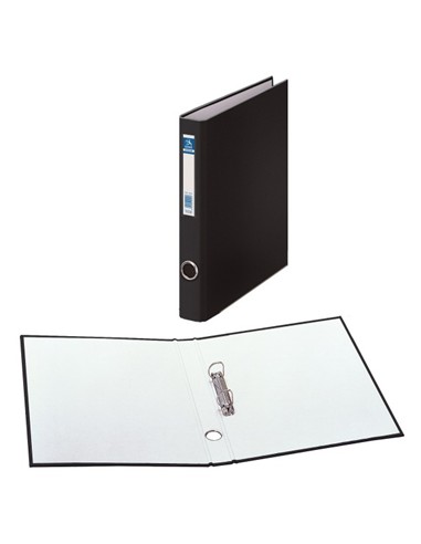 CARPETA 2 ANILLAS FOLIO NEGRA L/A