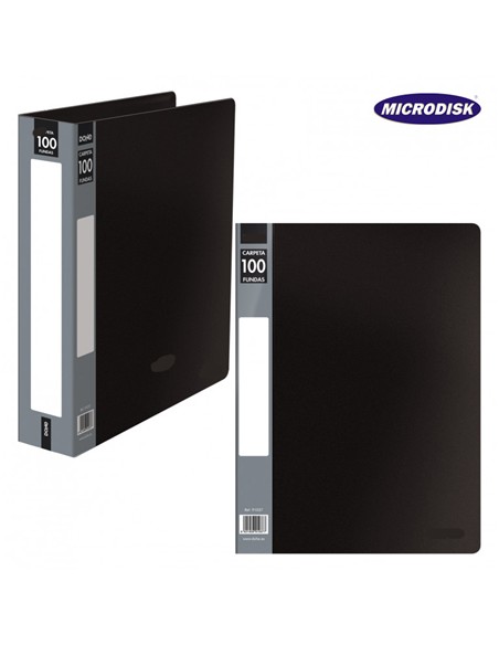 CARPETA FOLIO 100 FUNDAS TAPA RIGIDA