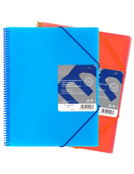 CARPETA FOLIO 20 FUNDAS ESPIRAL